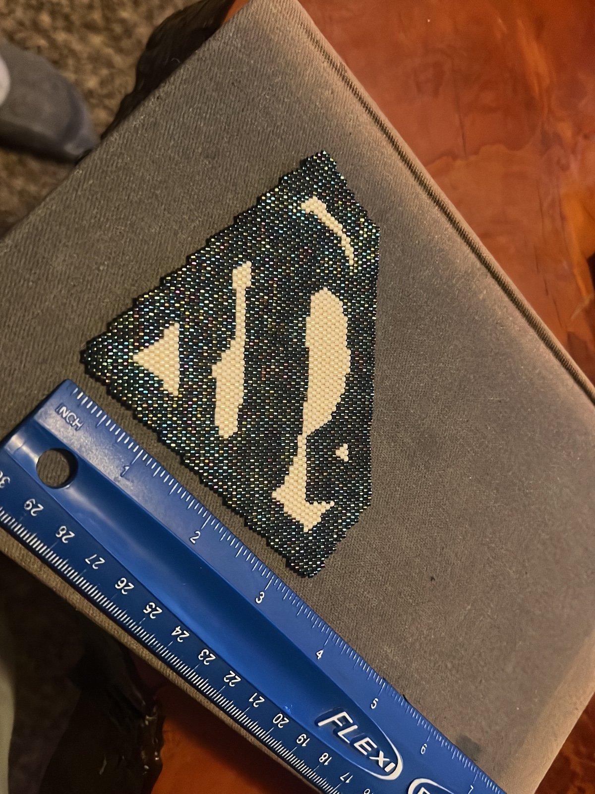 Peyote stitch Superman Emblem