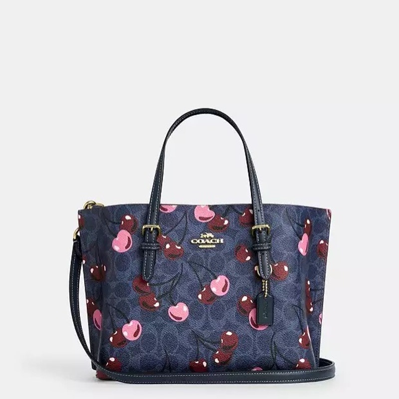 NWT Coach Mollie Tote Bag 25 With Cherry Print CZ772