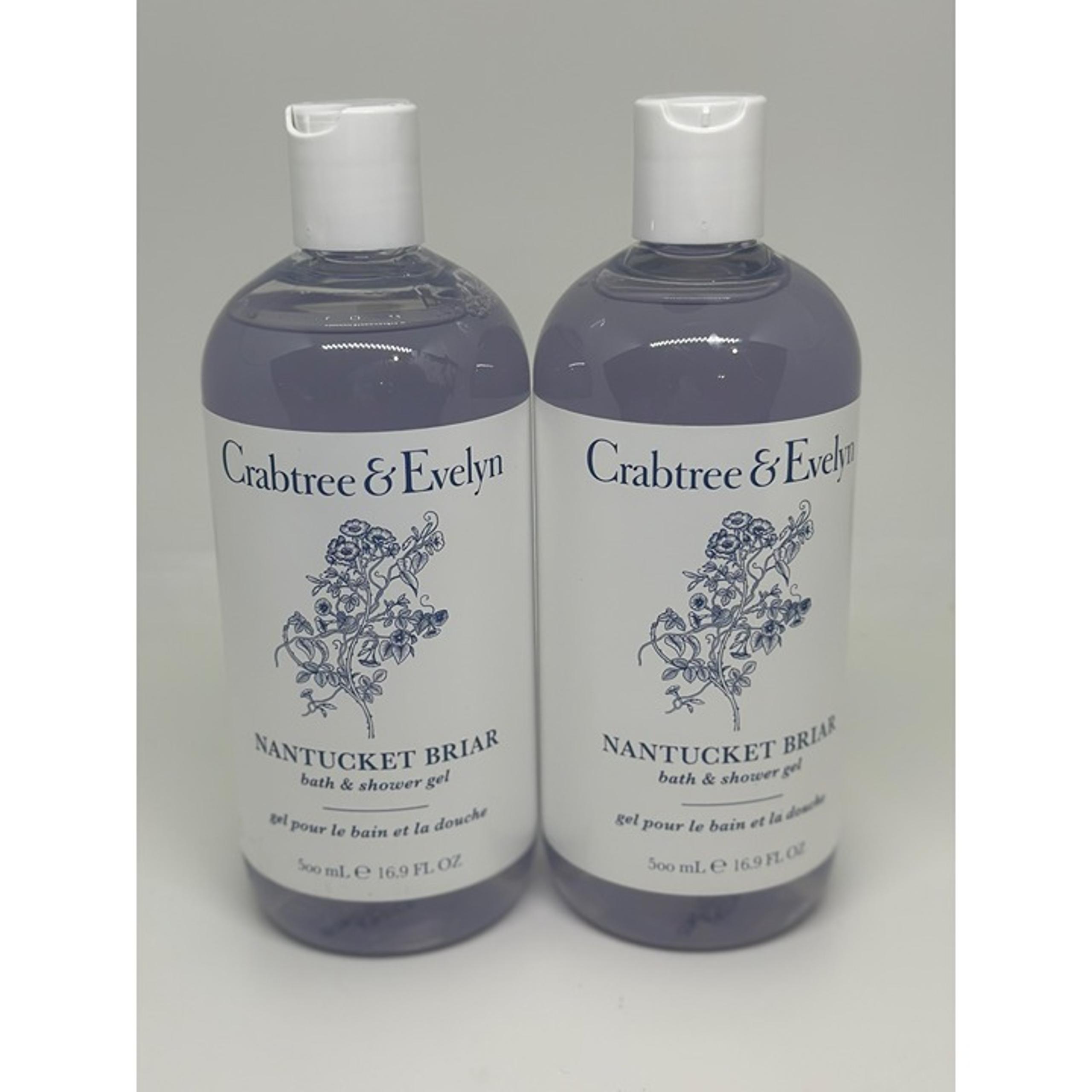 Crabtree & Evelyn Nantucket Briar Bath & Shower Gel Body Wash 16.9 oz. Set of 2