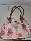 Off White & Floral Satchel Bag