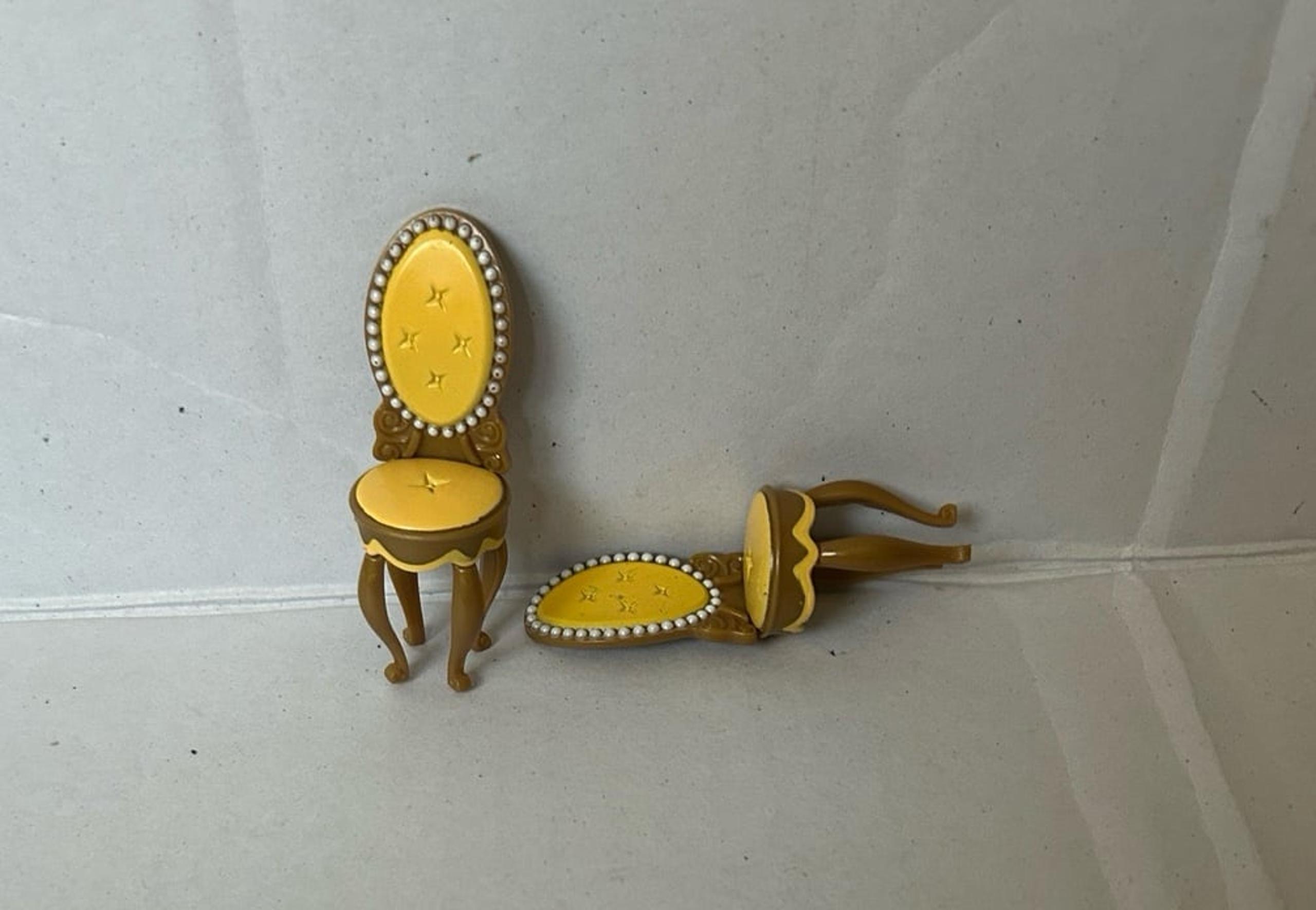 Disney  Beauty & the Beast Chair From A Playset Brown/Yellow
