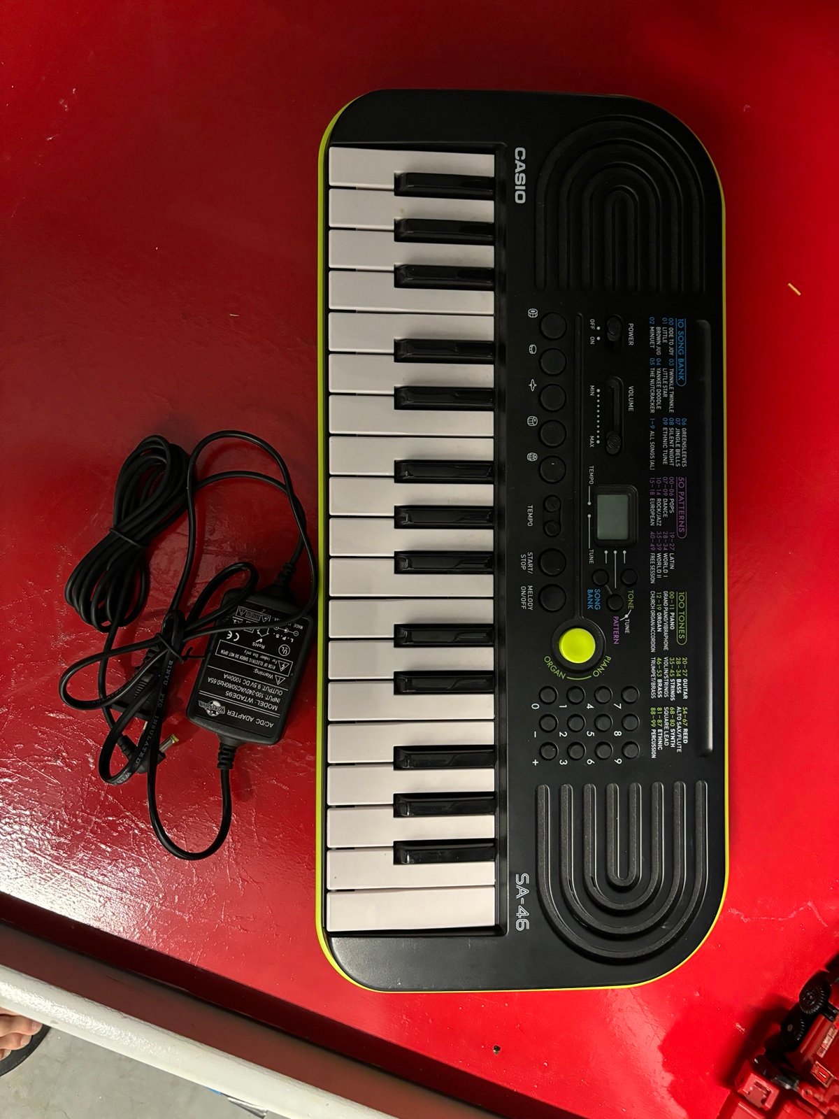 Casio SA-46 Mini Piano Keyboard, 10 Song Bank, 50 Patterns, With AC Adapter