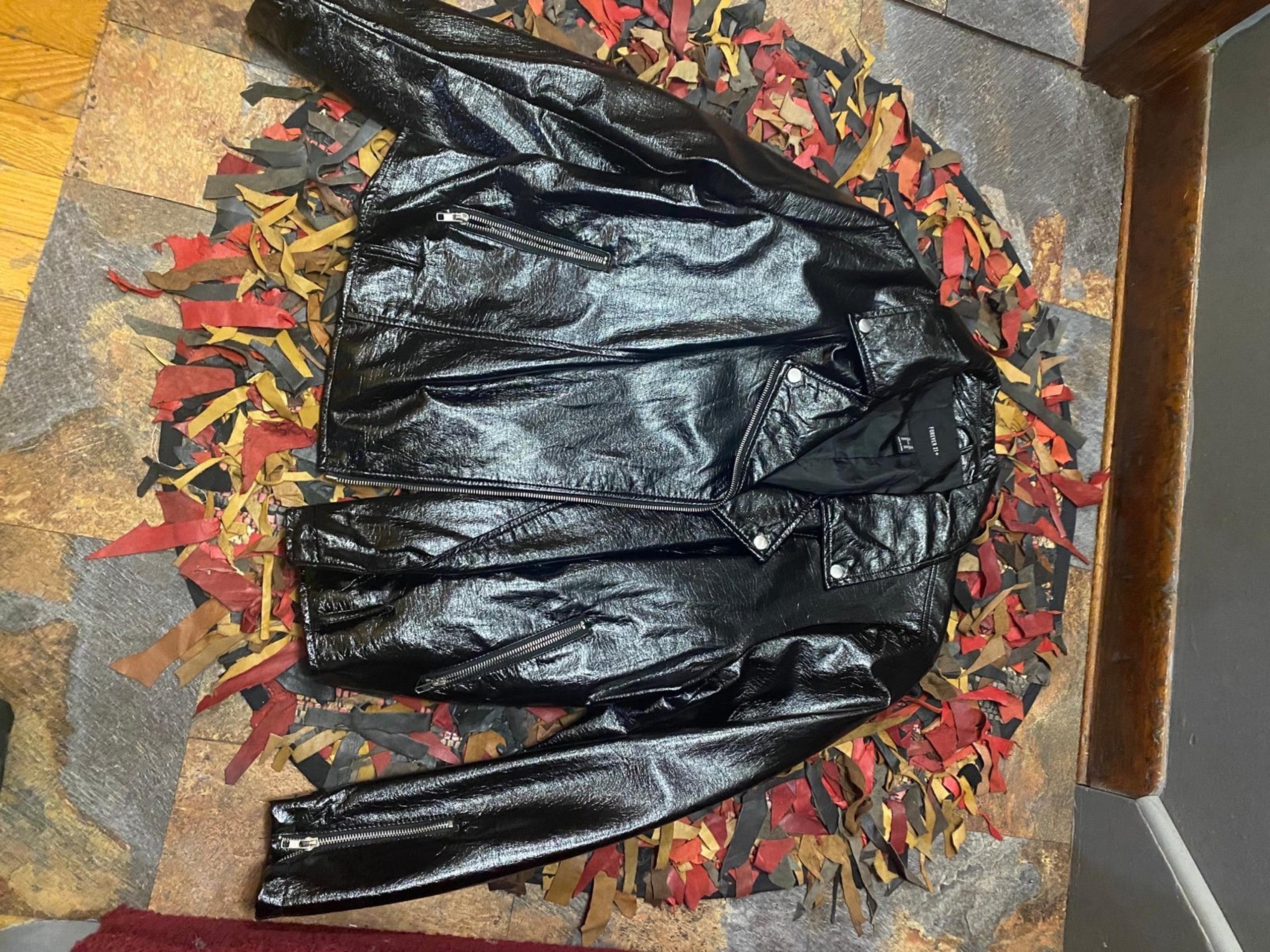 Patent Leather motojacket  XXXL