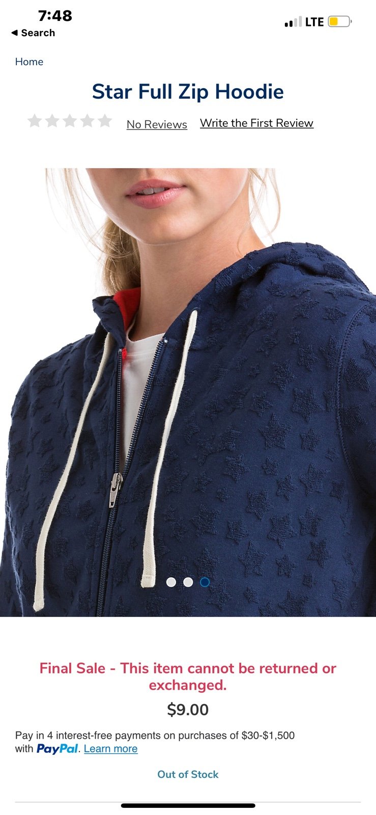 Vineyard Vines star zip hoodie
