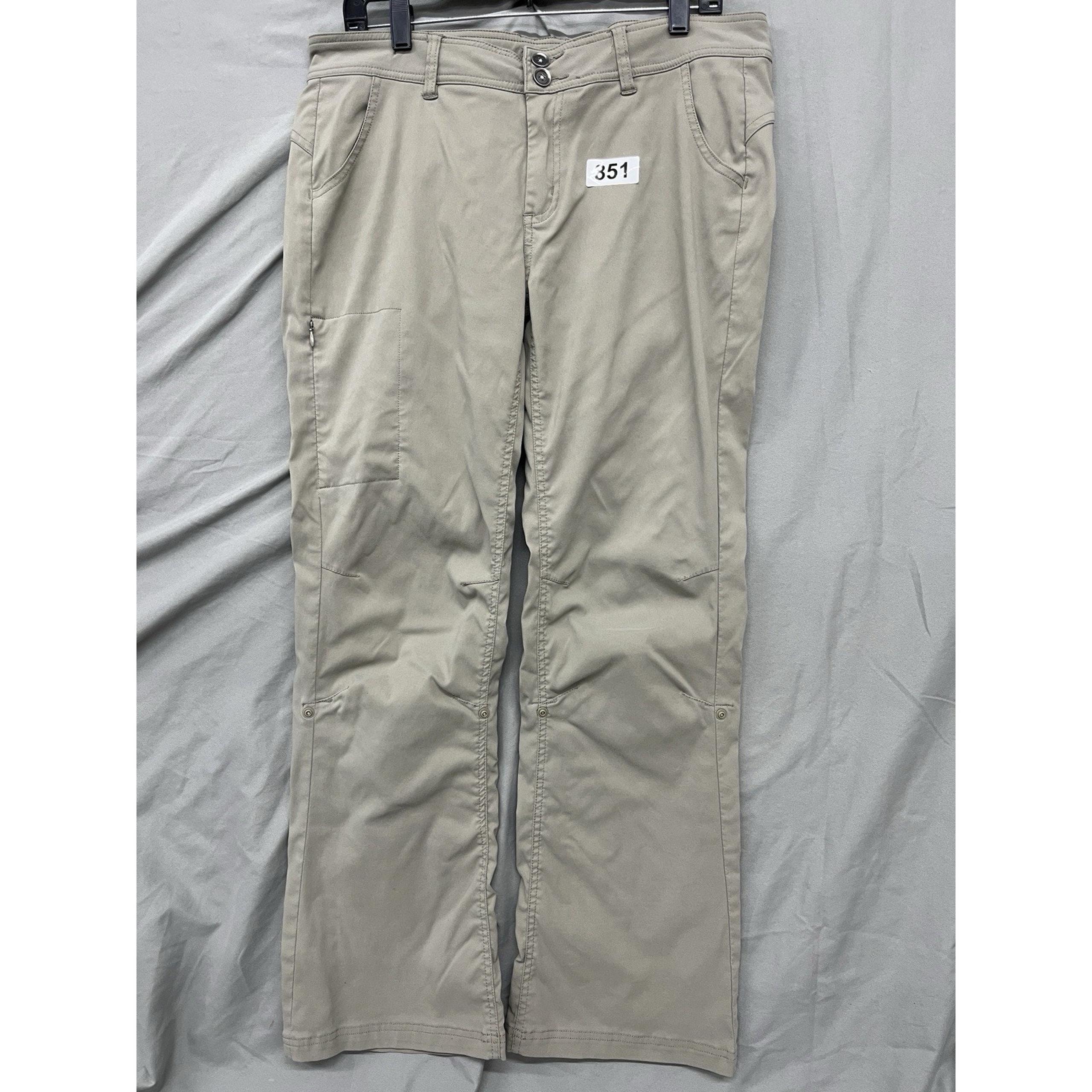 Prana Women's Size 12 Pants Outdoors Hiking Camping Roll Tab Capri Cargo Convert