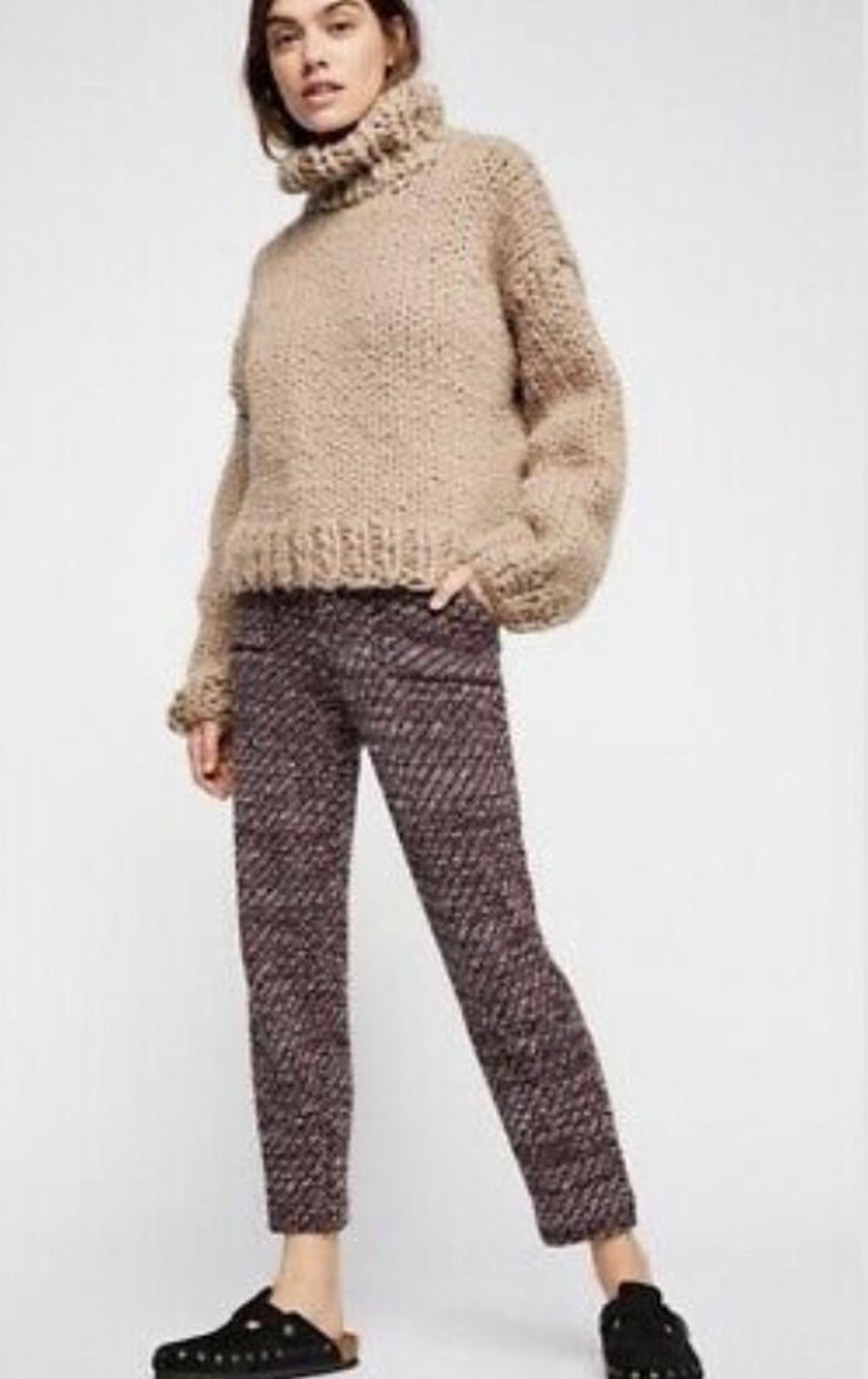 Free People Womens Cozy Knit Trousers