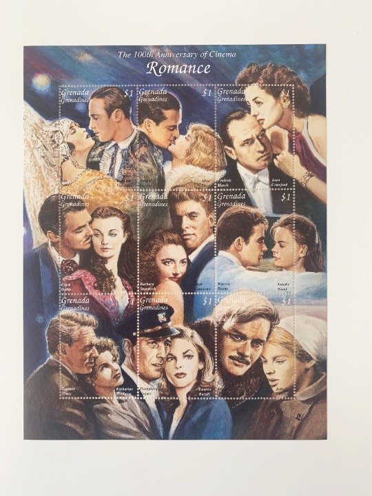 100th Anniversary of Cinema Stamp Set - Romance - Grenada