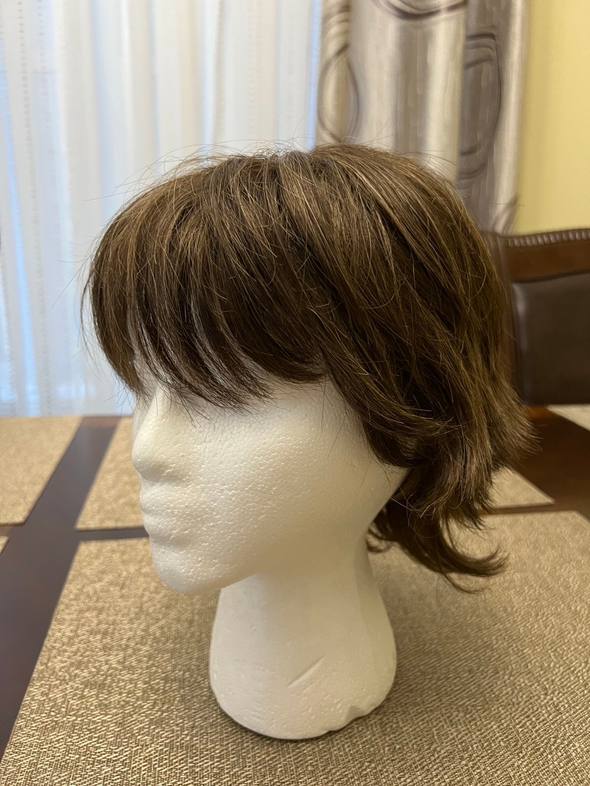 Human Hair Wig Womens Chemo or Alopecia Brown Highlights color
