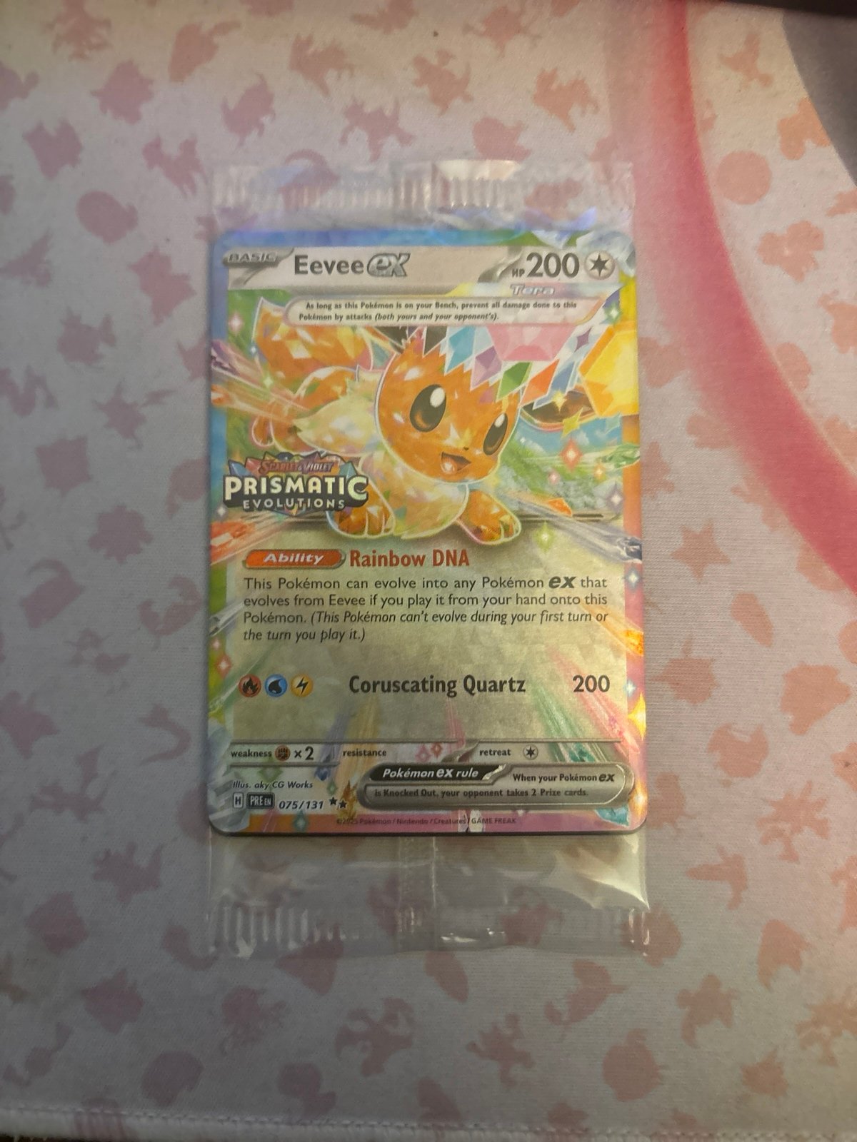 Eevee ex prismatic evolutions stamped