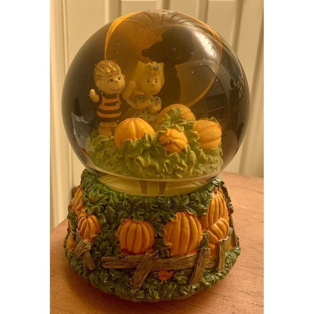 Dept 56 Peanuts The Great Pumpkin Pumpkin Patch Water Snow Globe
