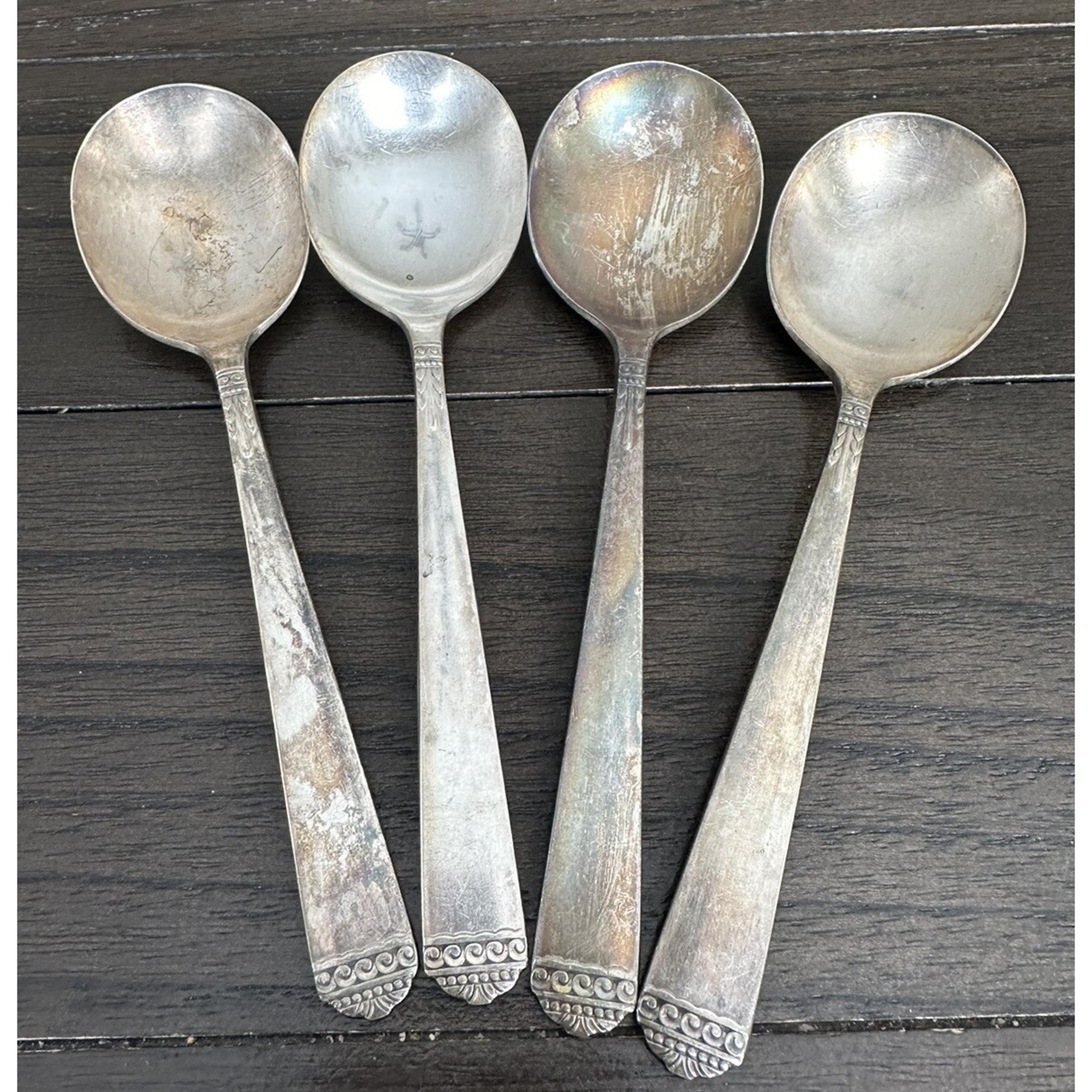 Lots Of 4 Oneida Ltd 1881 Sliverplate Rogers Soup Spoon