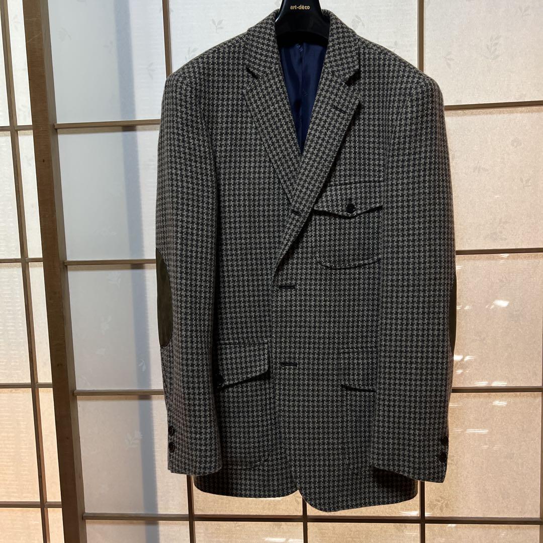 VAN Houndstooth Pattern Tailored Jacket, Size L