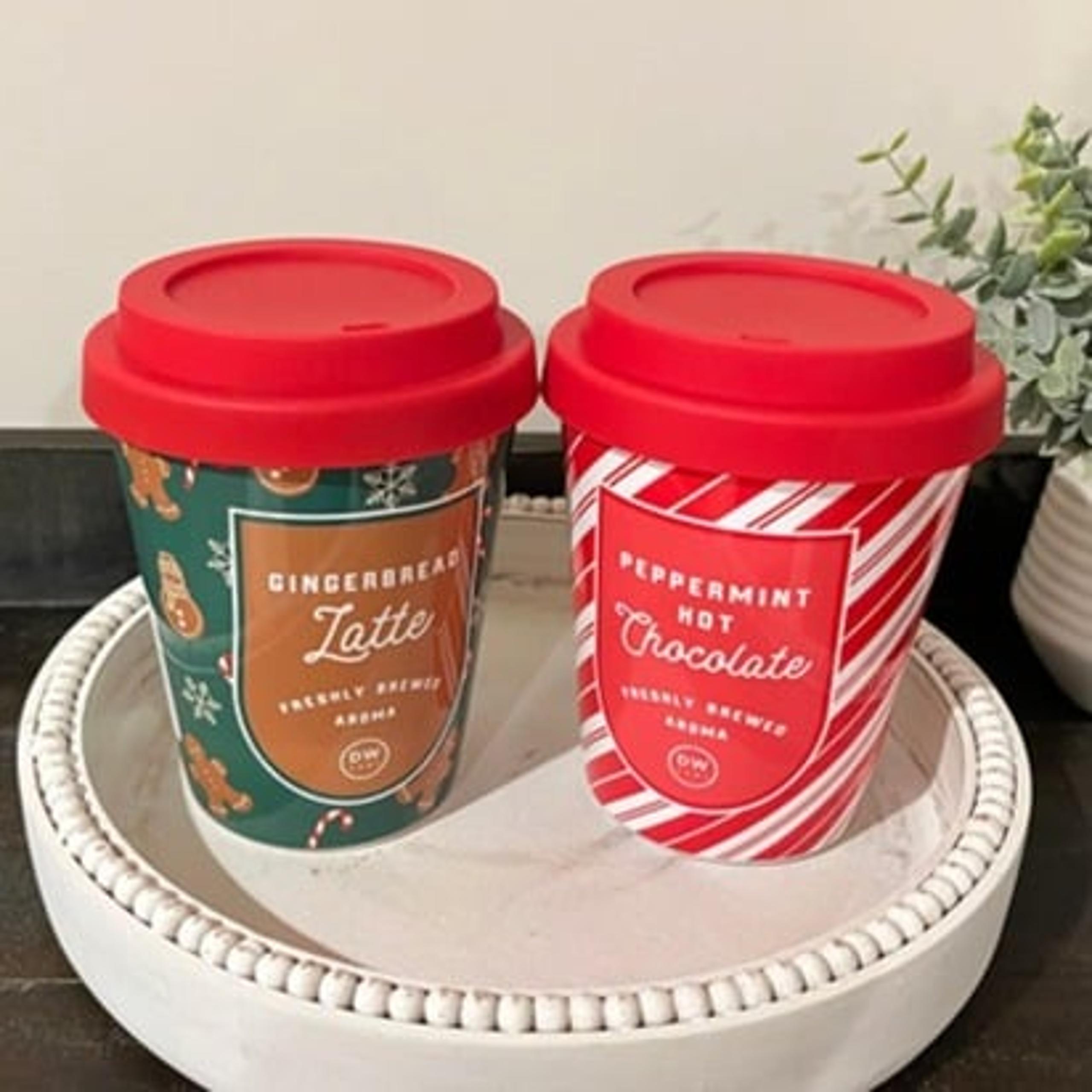 DW Home Holiday Gingerbread Latte and Peppermint Hot Chocolate Candles - New!