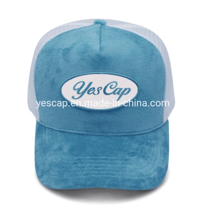 Embroidery Patch Logo Caps Custom Velvet Mesh Trucker Hats
