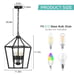 4 Light Adjustable Height Metal Chandelier for Dining Room Kitchen Hallway Black