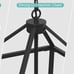 4 Light Adjustable Height Metal Chandelier for Dining Room Kitchen Hallway Black