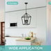 4 Light Adjustable Height Metal Chandelier for Dining Room Kitchen Hallway Black