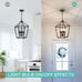 4 Light Adjustable Height Metal Chandelier for Dining Room Kitchen Hallway Black