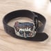Vintage 1982 Country Music Great American Buckle Co & Brown Leather Belt 38in