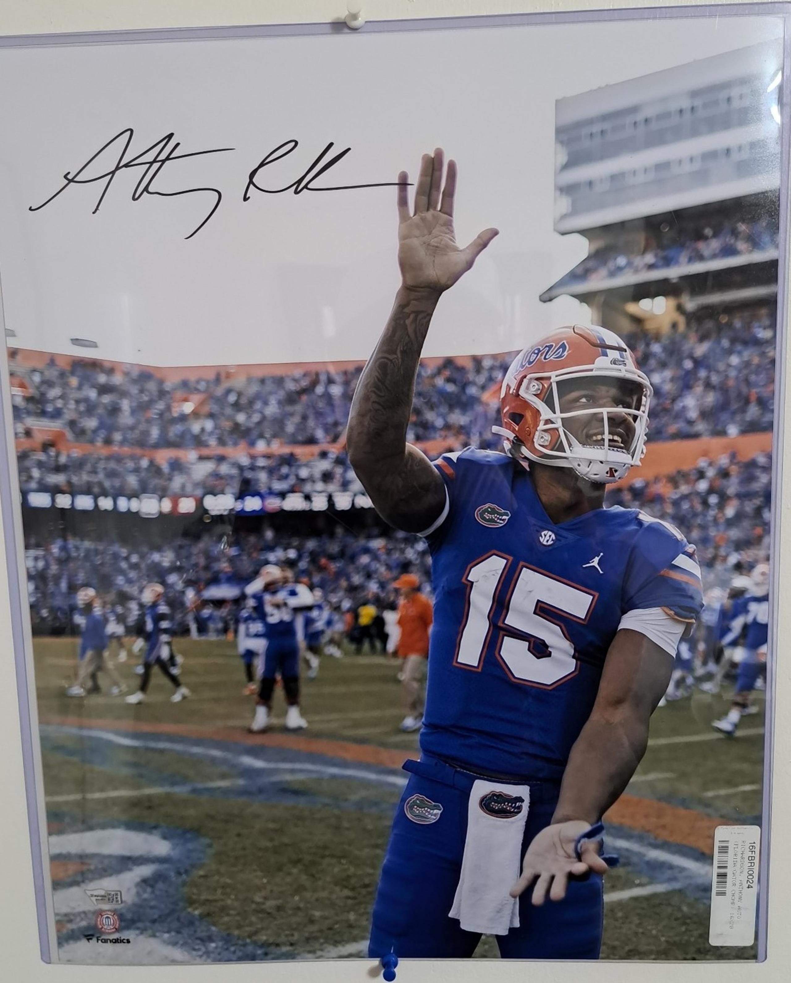 Anthony Richardson Signed 16x20 Florida Gators Fanatics COA