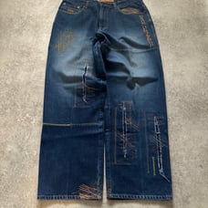 Enyce Jeans Men’s 36x32 Stitch Zigzag Wide Leg Baggy Y2K Skater Hip Hop Pockets