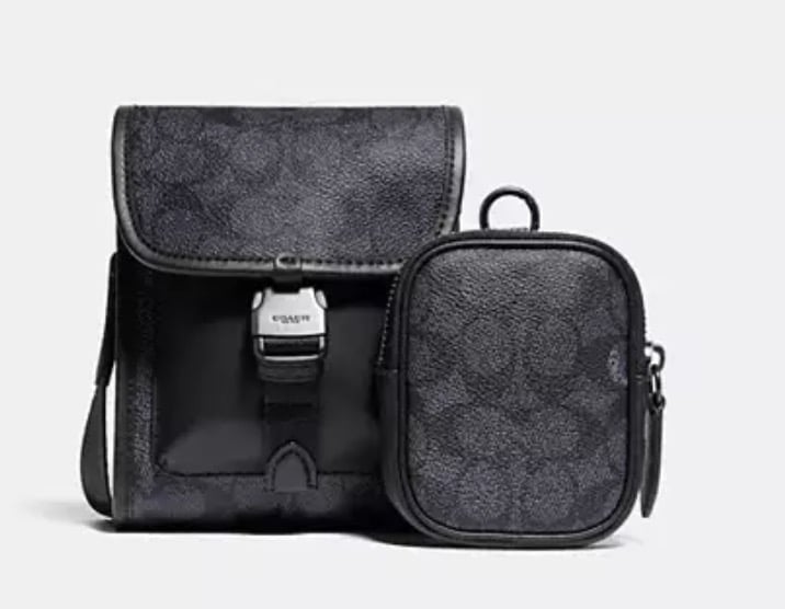 NEW Coach Men’s Charter N/S Signature Canvas Crossbody Sling With Hybrid Pouch