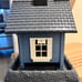 Blue Cottage Birdfeeder, 9.5 x 10.25 x 13.25 (9085)