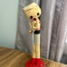 Vintage Mid-Century Poseable Doll Dress/ Hat Wood Stand Japan