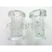 Vintage Bertil Vallien Angel Candle Holder Boda Clear Glass Pair Bertil Vallien