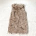 Theory Fox Fur Long Vest Gilet Hood