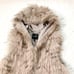 Theory Fox Fur Long Vest Gilet Hood