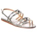Salvatore Ferragamo Typa Leather Silver Sandals Size 7.5