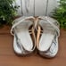 Salvatore Ferragamo Typa Leather Silver Sandals Size 7.5