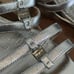 Salvatore Ferragamo Typa Leather Silver Sandals Size 7.5