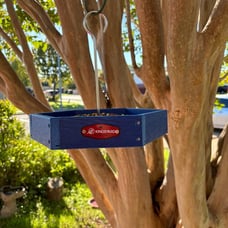 Kingsyard Platform Bird Feeder for Outdoor Hanging - Rugged Recycled Plastic Wil