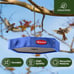 Kingsyard Platform Bird Feeder for Outdoor Hanging - Rugged Recycled Plastic Wil