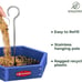 Kingsyard Platform Bird Feeder for Outdoor Hanging - Rugged Recycled Plastic Wil