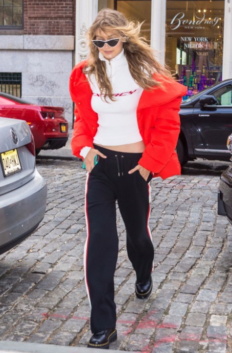 H&M Red Zip Up Puffer Coat