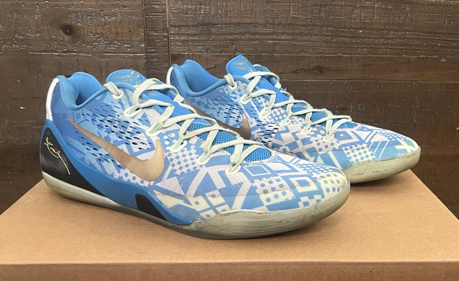 Nike Kobe 9 “Hyper Cobalt” 2014 Blue Basketball Shoes Men Size 11.5 (646701-