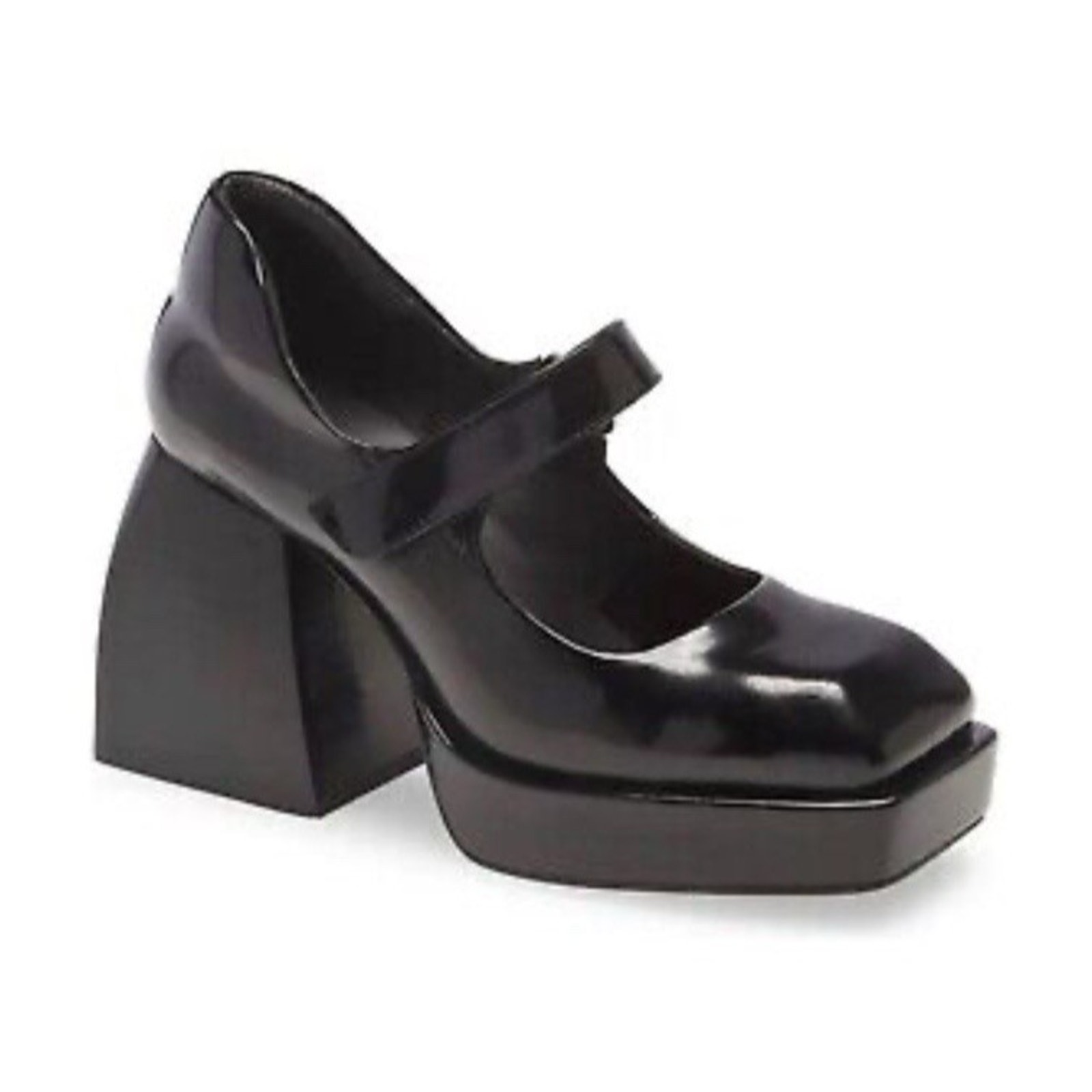 JEFFREY CAMPBELL Reine Platform Mary Jane Goth School Girl Grunge Black Sz 10