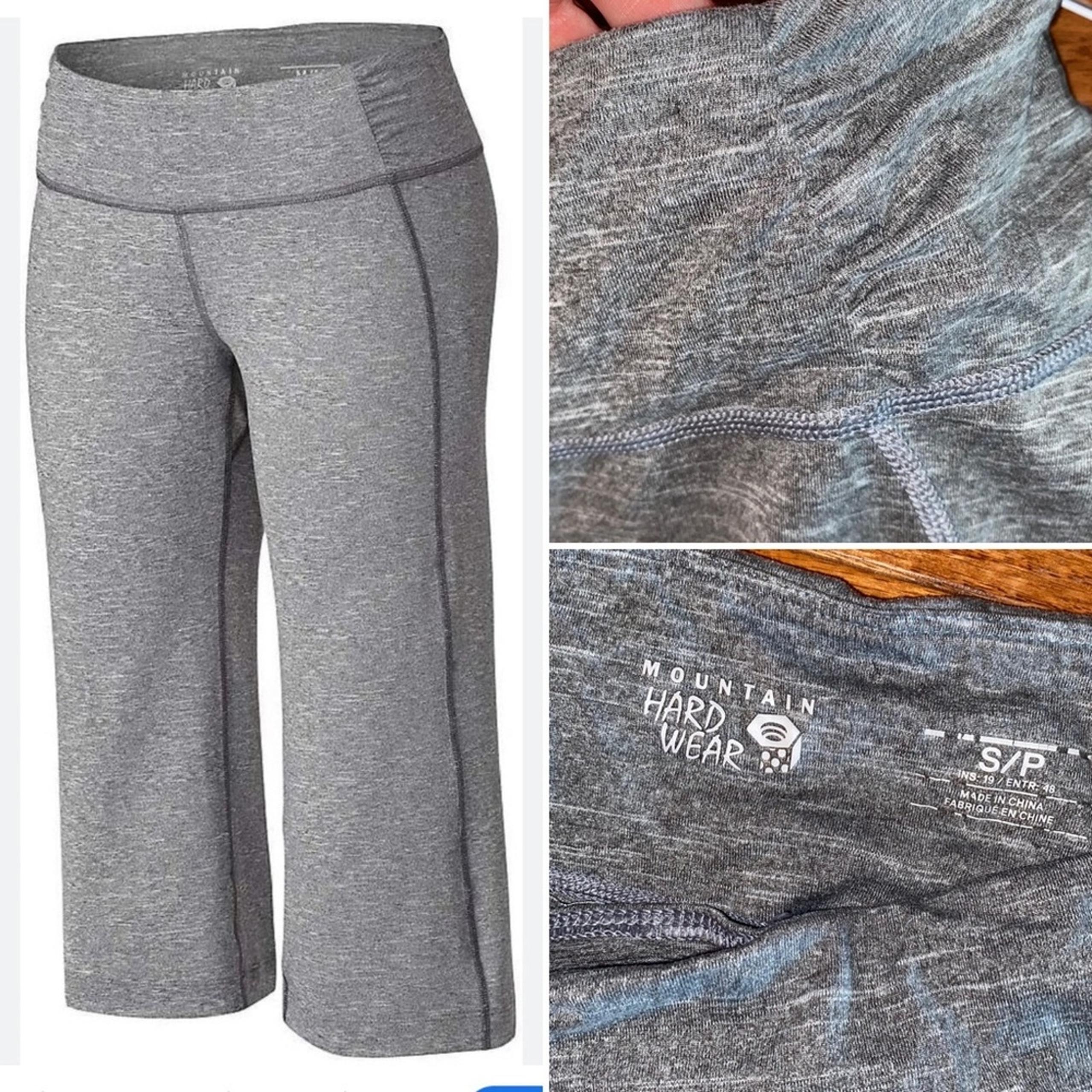 Mountain Hardwear Mighty Activa Heathered Gray Crop Legging Small EUC