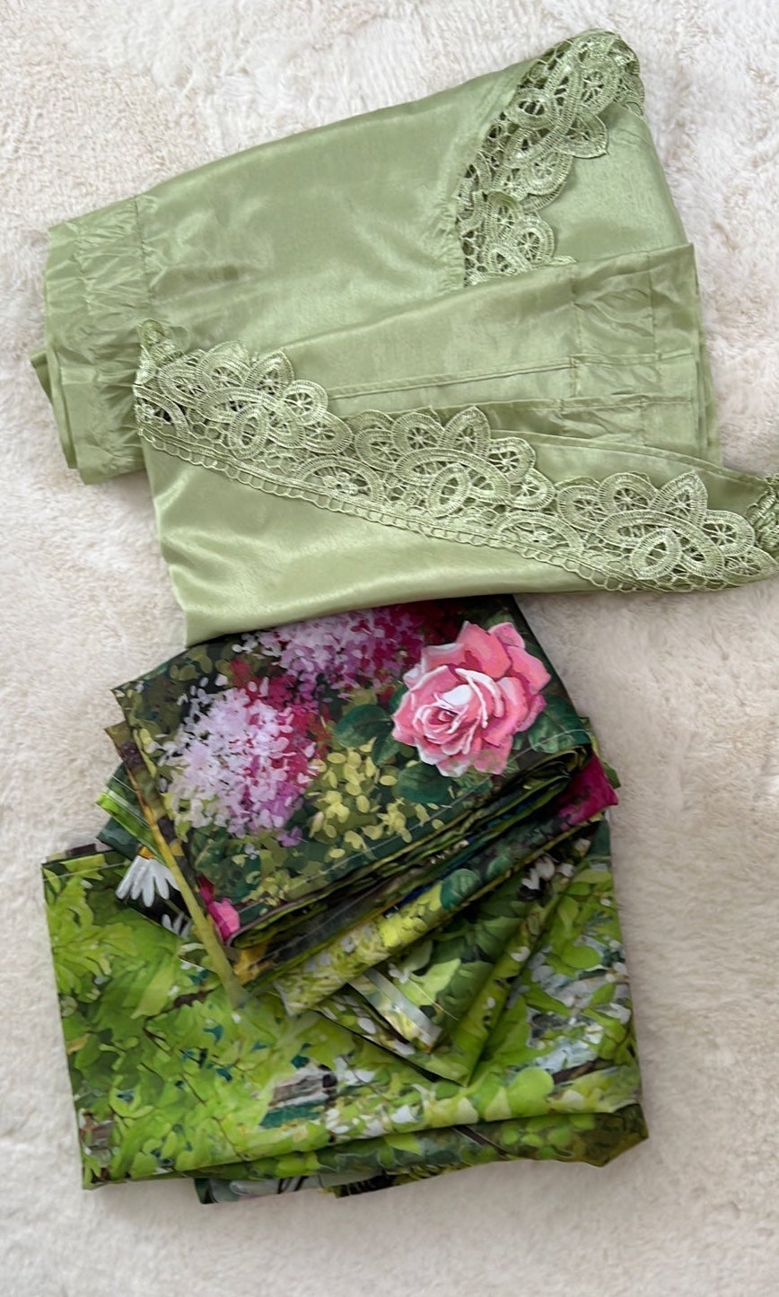 Two Pairs of Scene Drapes, Two Swag Panels