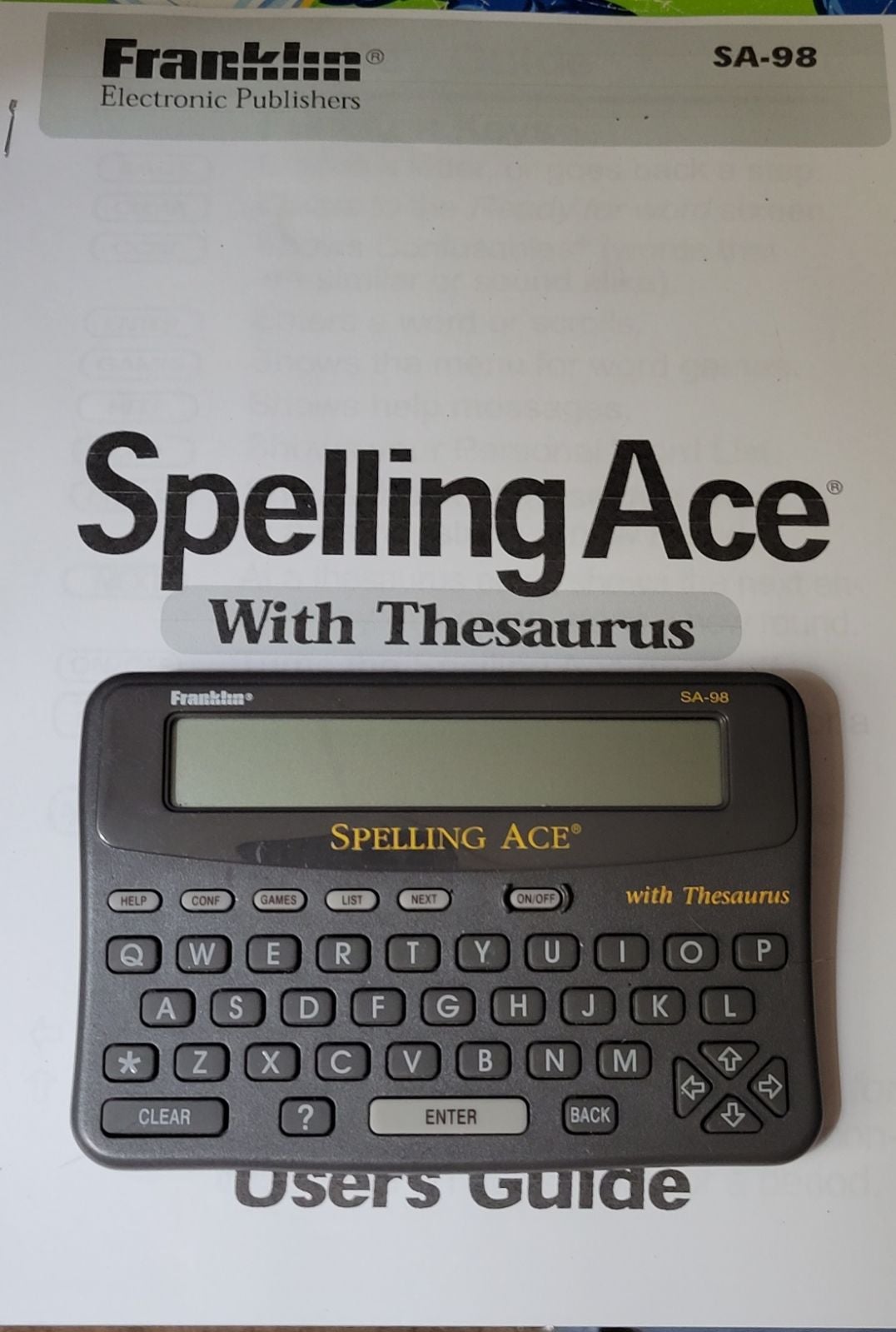**AWESOME** FRANKLIN SPELLING ACE SA-98