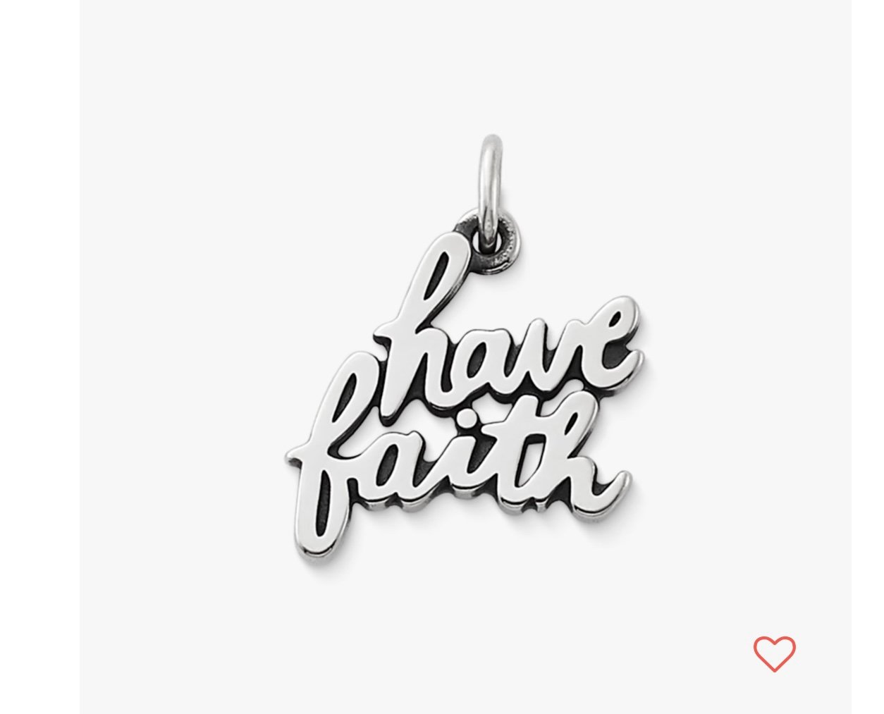 james avery silver Have Faith Charm