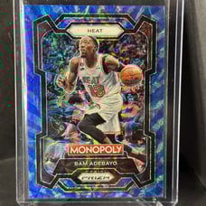 2023-24 Panini Prizm Monopoly Bam Adebayo Blue Tiger Stripe SSP #47