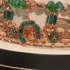 Bomb Party Fall Stacks 2024 “Luck Will Find You” 3 bracelet Rose gold