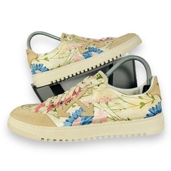 Off White Suede Fashion Sneakers for Women Mercari