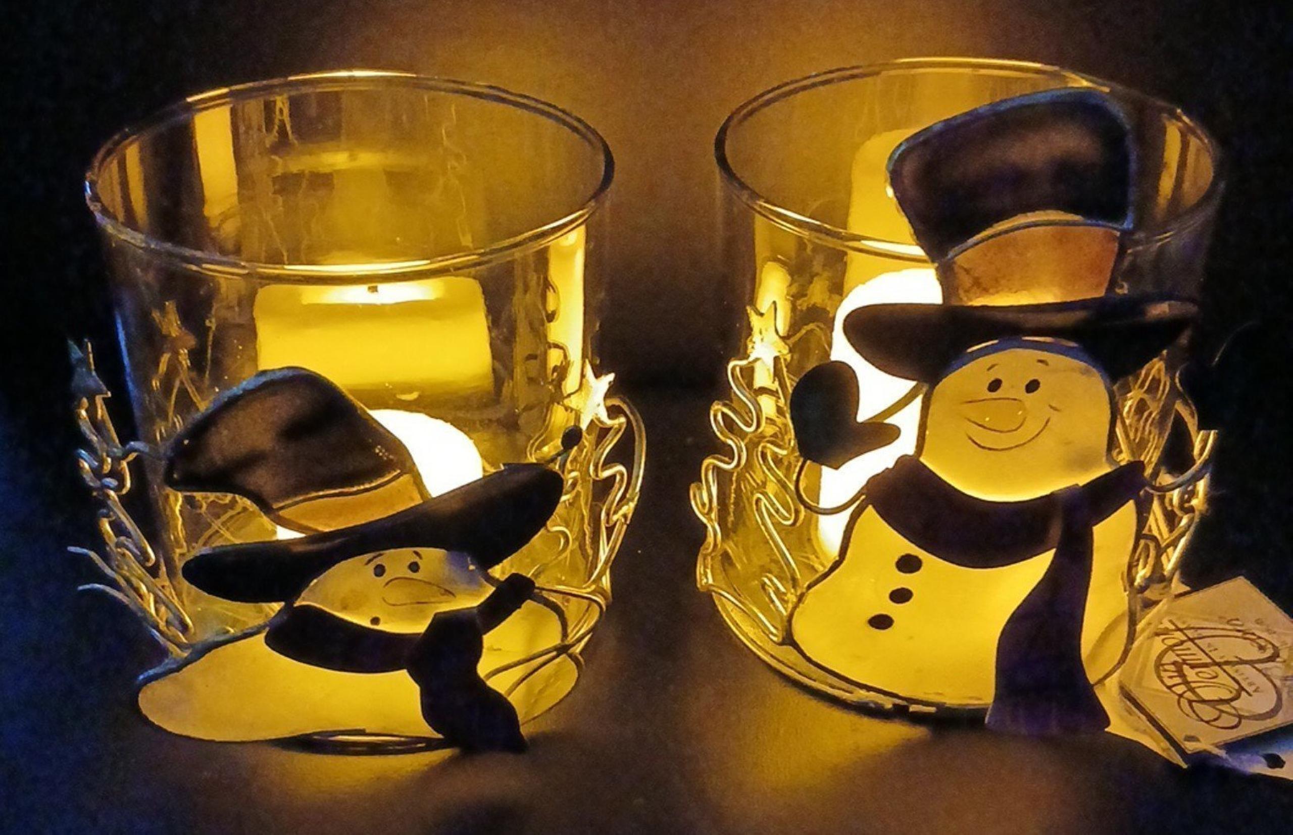 Via Vermont 1999 Enesco 3D Handcrafted Candle Holders