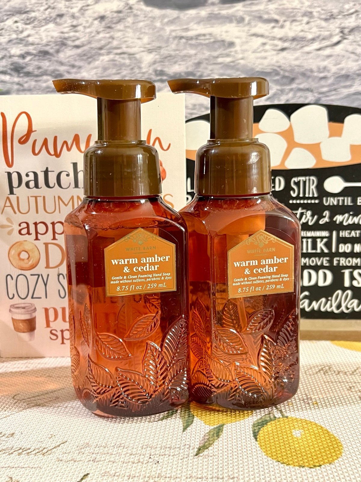 Bath and Body Works Warm Amber & Cedar Hand soaps
