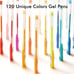 120 Unique Colors (No Duplicates) Gel Pens Gel Pen Set